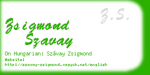 zsigmond szavay business card